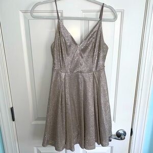 Silver Sparkly mini dress from Lulus